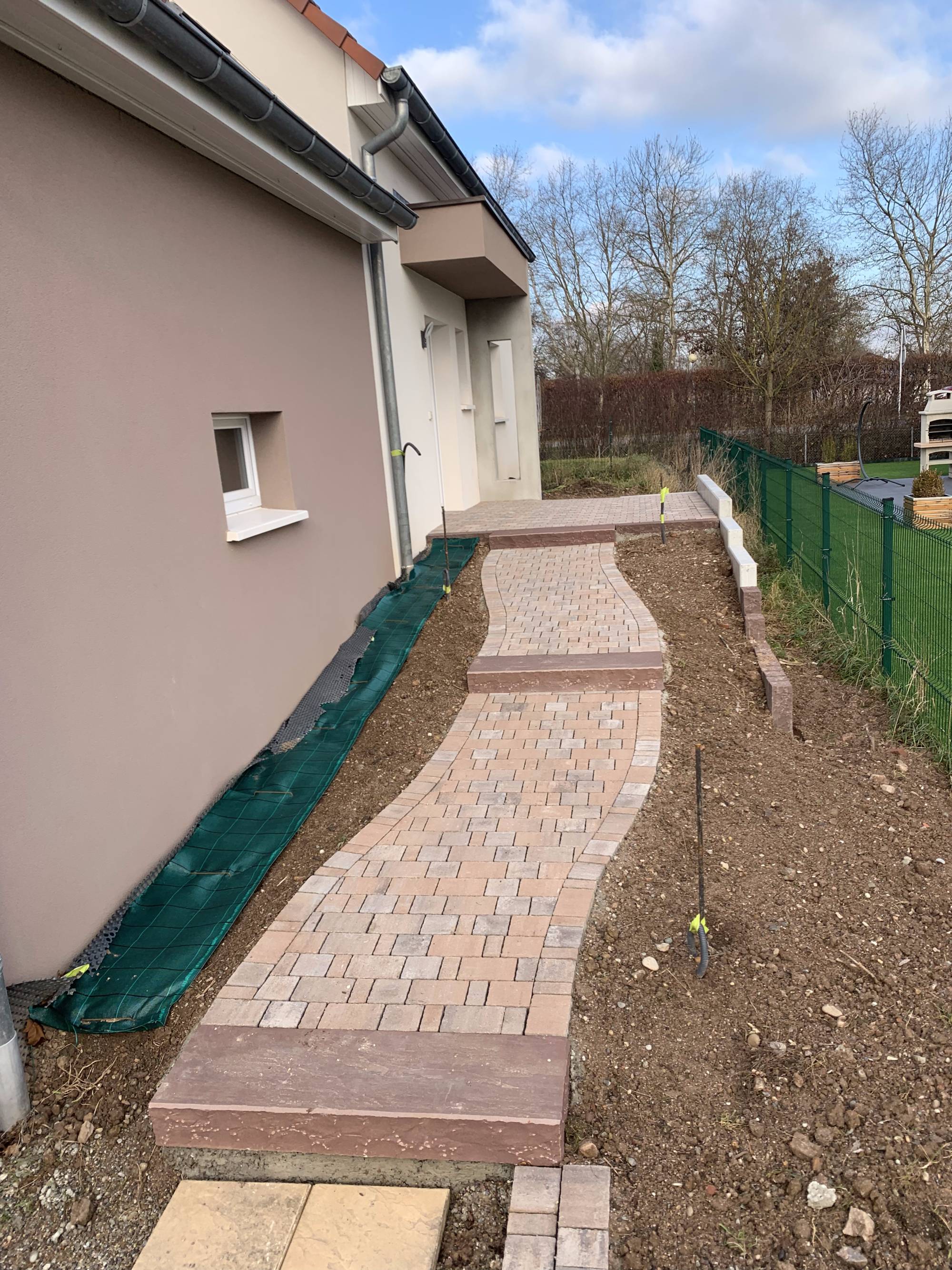 Entrée en pavés à Dambach-la-ville Ostwald 0